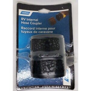 Camco 39203 - 3" Spigot Black Internal Hose Coupler New And Sealed Made In USA..